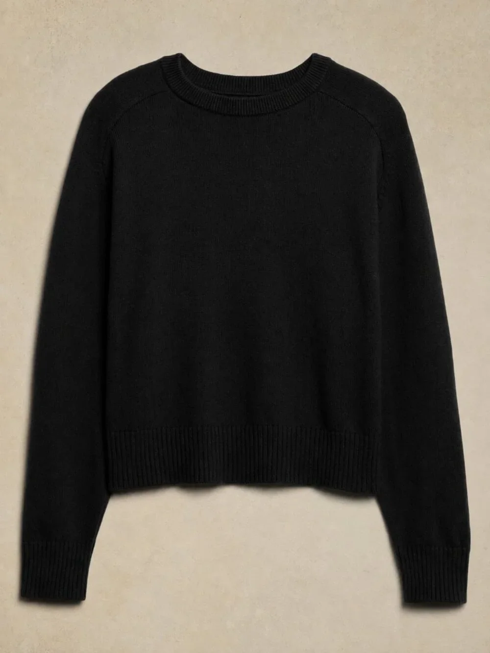 Banana Republic Perfectly Soft Crew-Neck Sweater Black Small #A3247